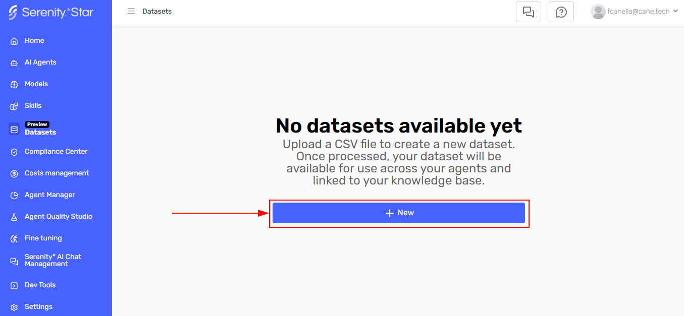 Create new dataset