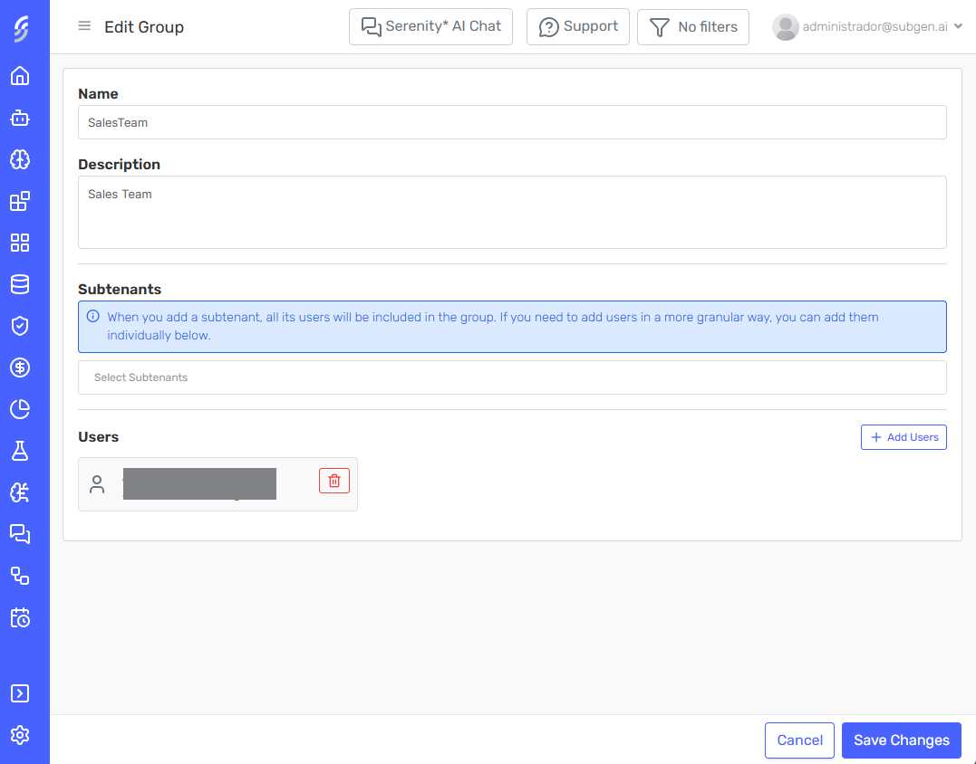 Edit group form